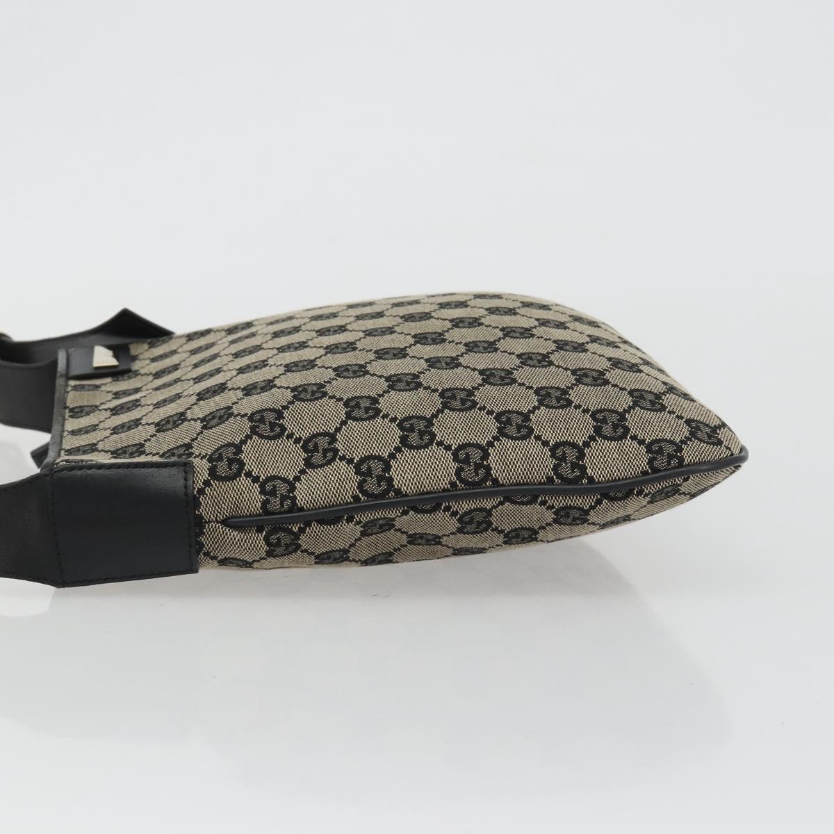 GUCCI GG Canvas Shoulder Bag Navy Gold 019 0422 Auth 190278A