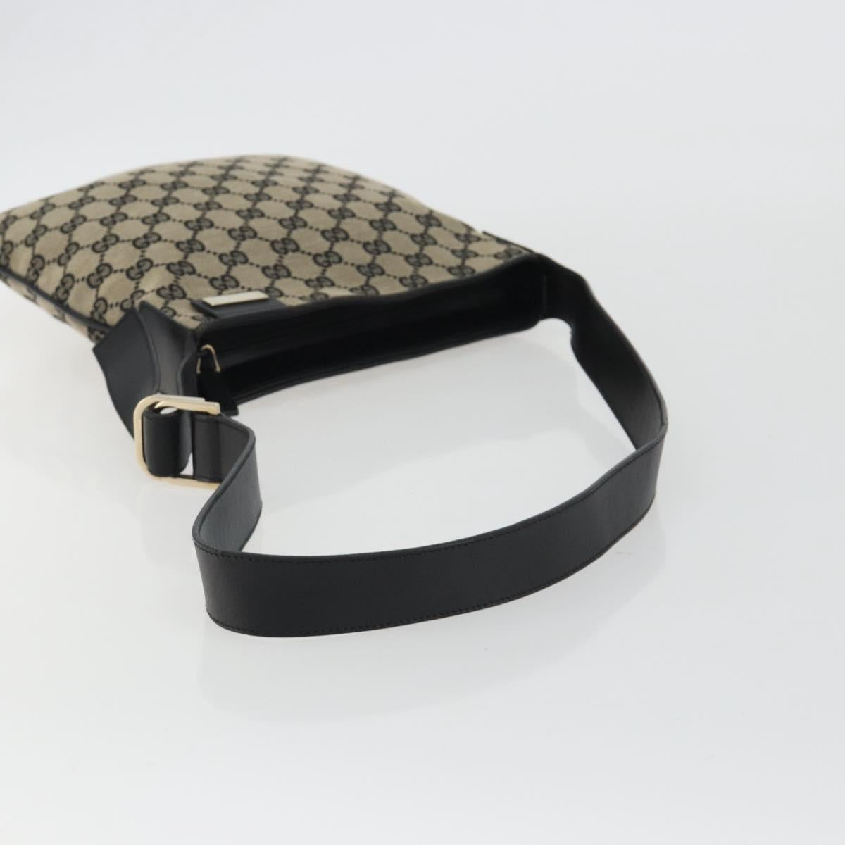 GUCCI GG Canvas Shoulder Bag Navy Gold 019 0422 Auth 190278A