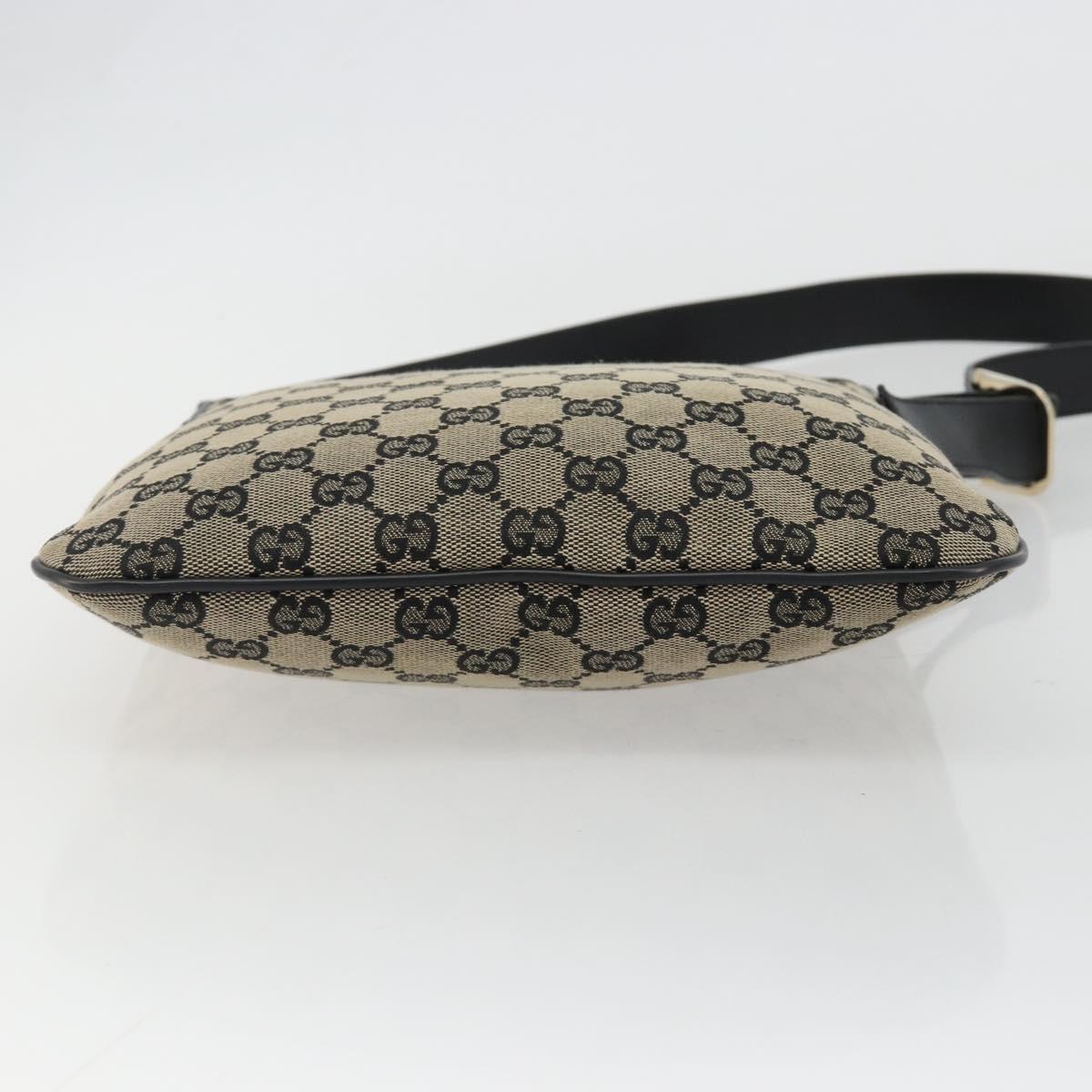 GUCCI GG Canvas Shoulder Bag Navy Gold 019 0422 Auth 190278A