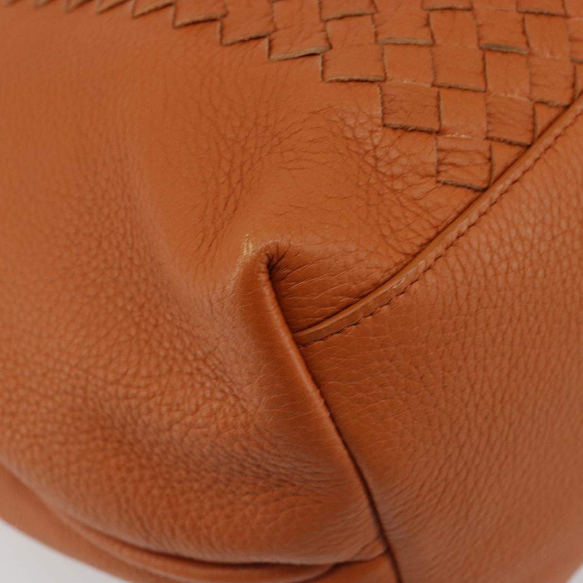 BOTTEGA VENETA INTRECCIATO Tote Bag Leather Orange Auth 190279A
