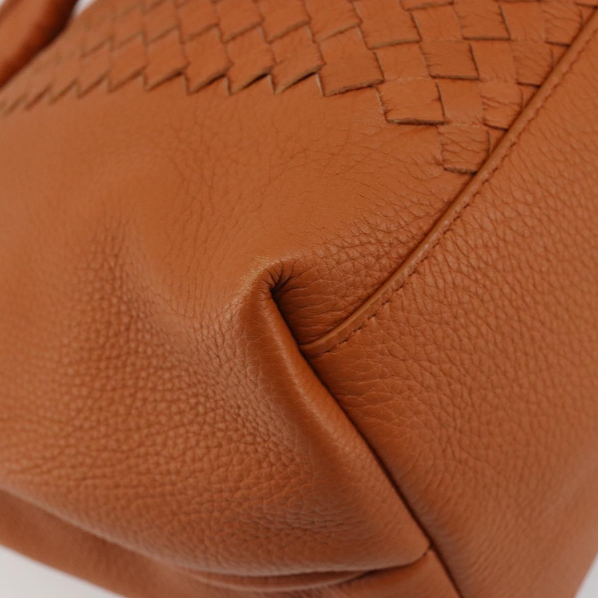 BOTTEGA VENETA INTRECCIATO Tote Bag Leather Orange Auth 190279A