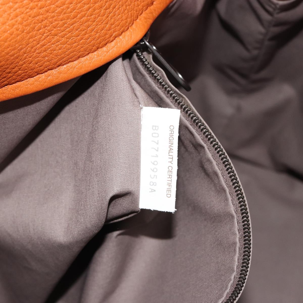 BOTTEGA VENETA INTRECCIATO Tote Bag Leather Orange Auth 190279A