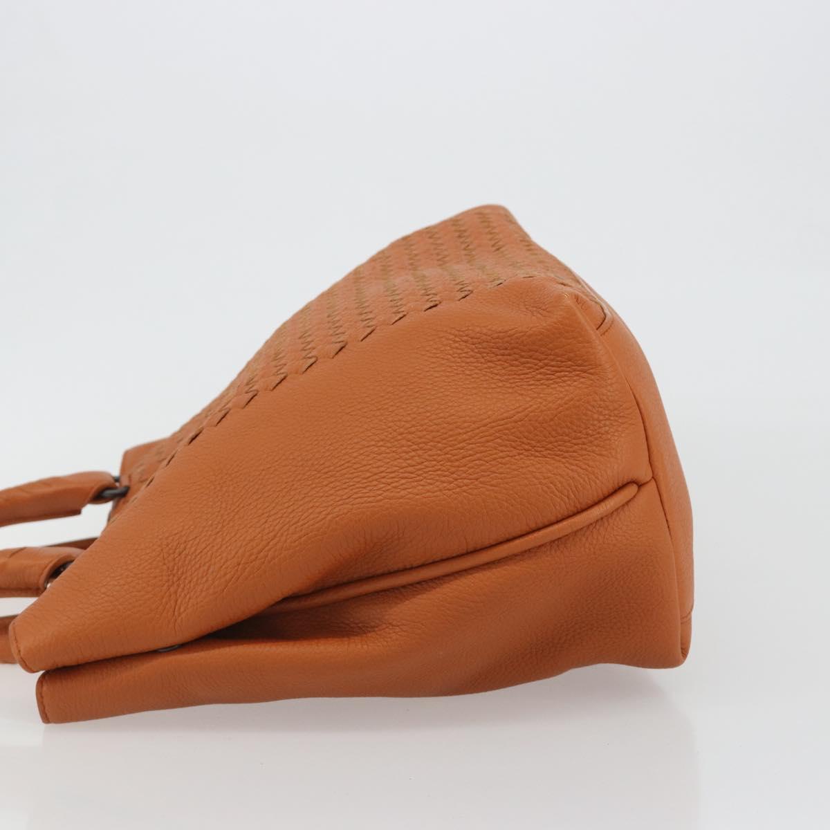 BOTTEGA VENETA INTRECCIATO Tote Bag Leather Orange Auth 190279A