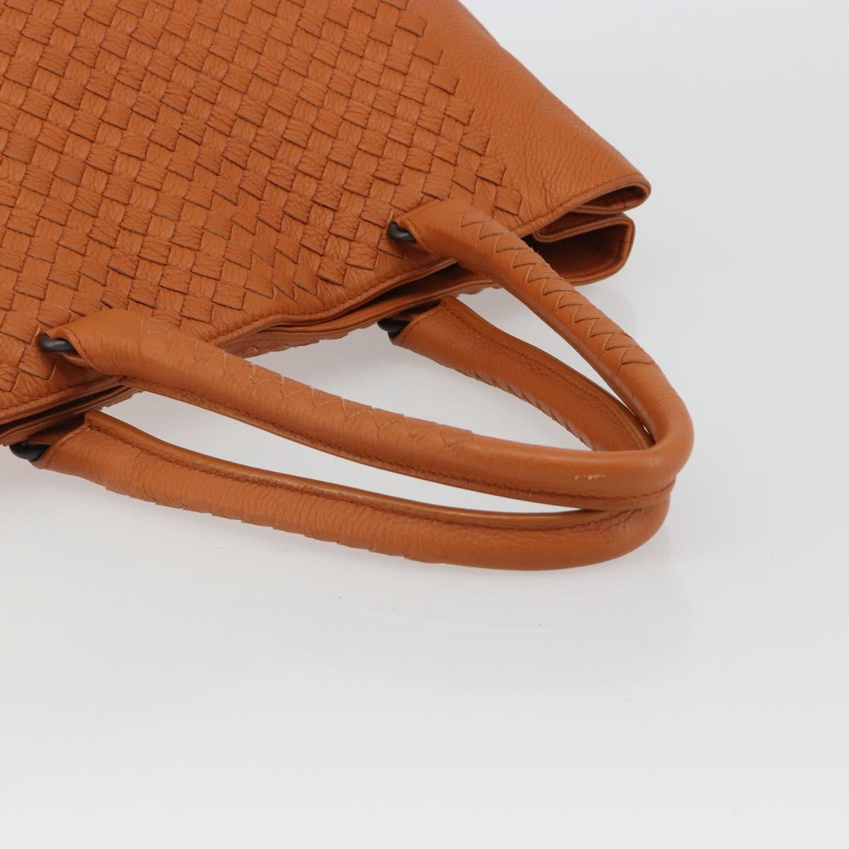 BOTTEGA VENETA INTRECCIATO Tote Bag Leather Orange Auth 190279A