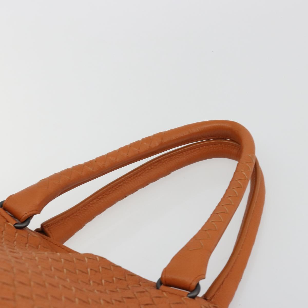 BOTTEGA VENETA INTRECCIATO Tote Bag Leather Orange Auth 190279A