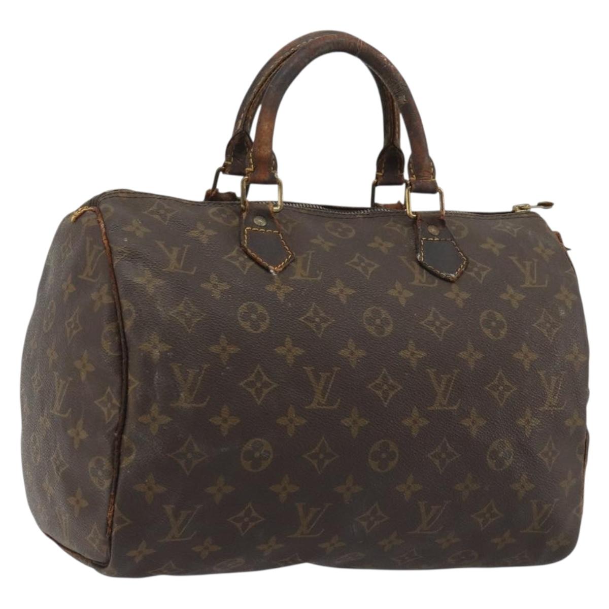 LOUIS VUITTON Monogram Speedy 30 Hand Bag M41526 LV Auth 190281