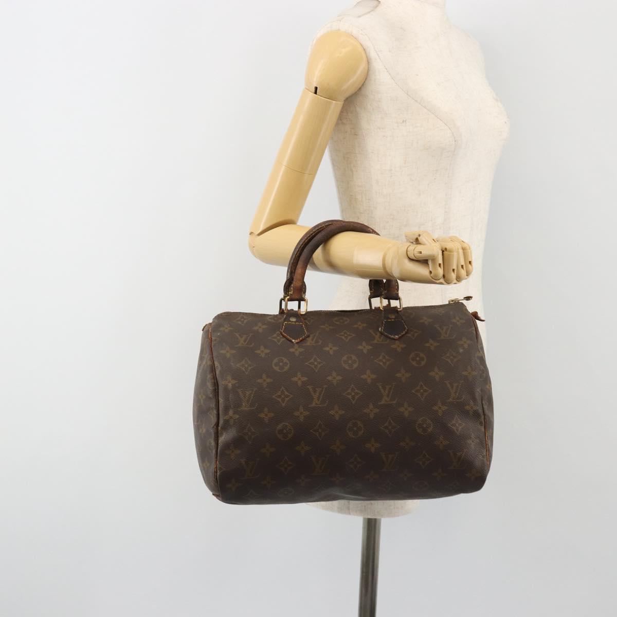 LOUIS VUITTON Monogram Speedy 30 Hand Bag M41526 LV Auth 190281