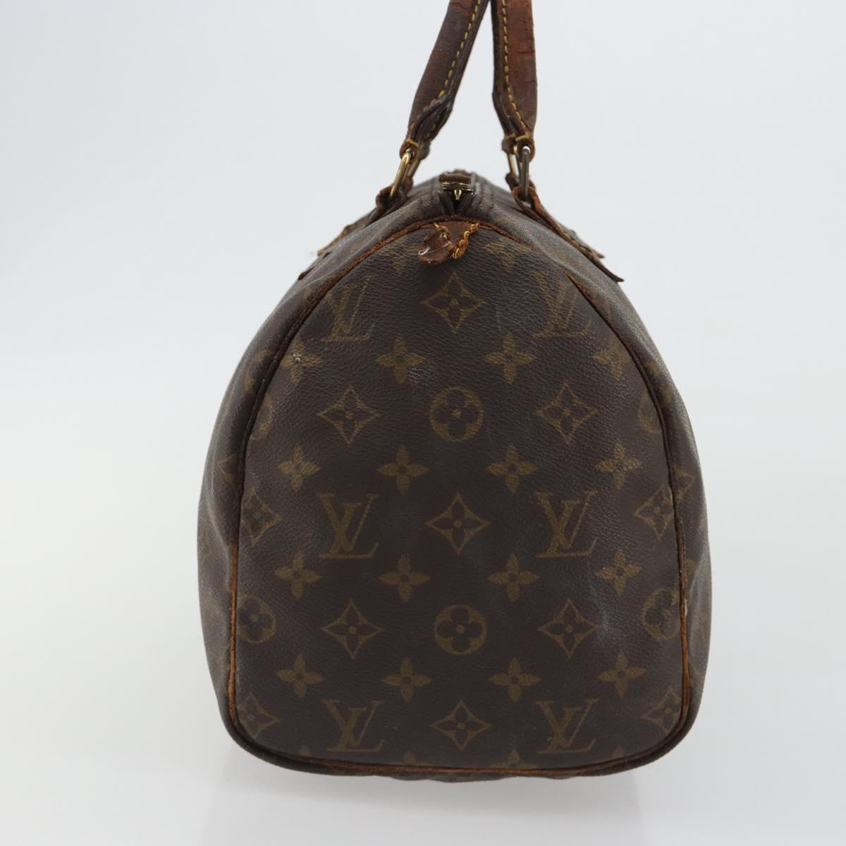 LOUIS VUITTON Monogram Speedy 30 Hand Bag M41526 LV Auth 190281