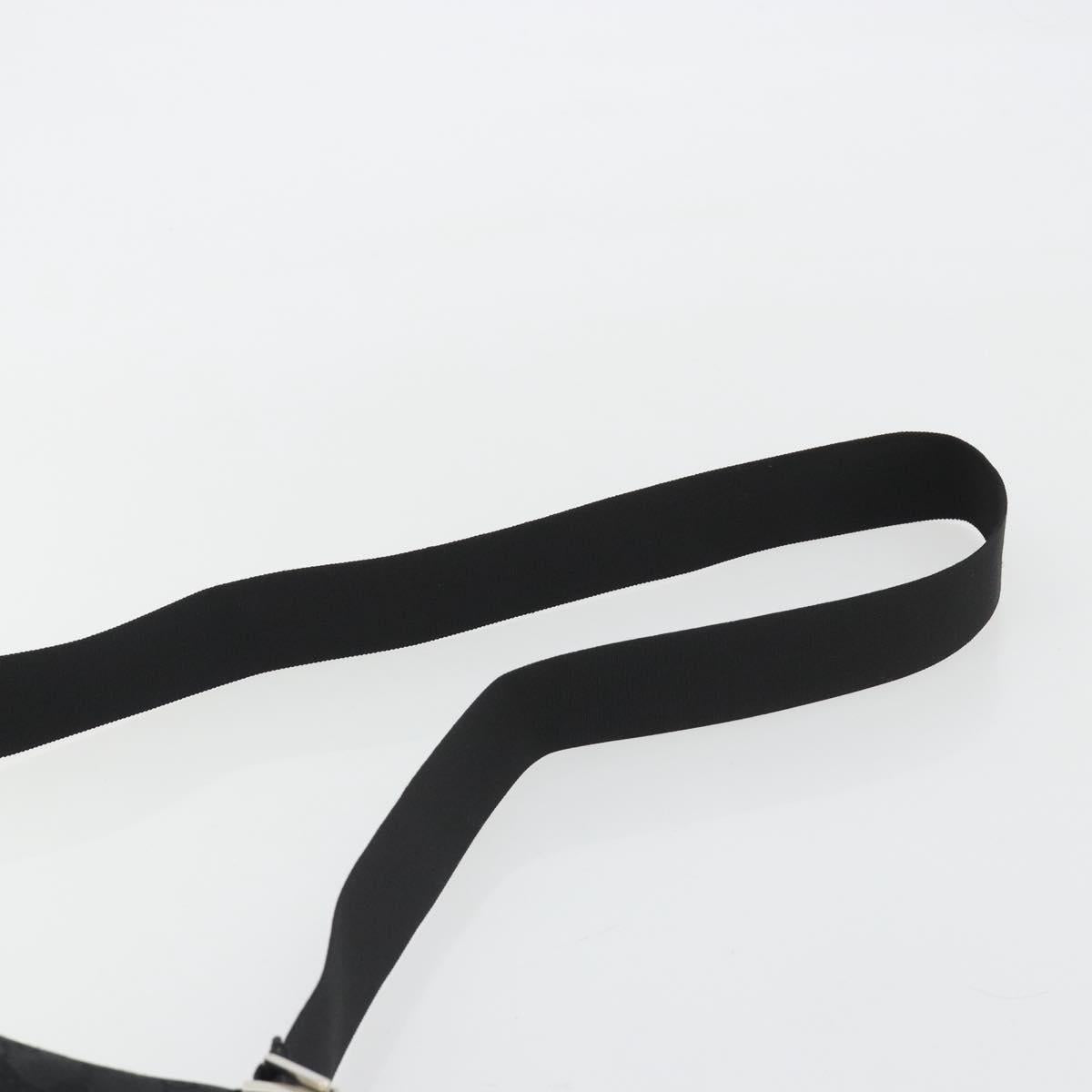 GUCCI GG Canvas Shoulder Bag Black Silver 35098 Auth 190284A