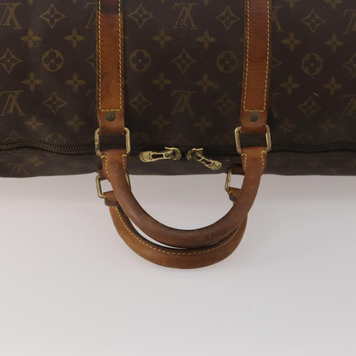 LOUIS VUITTON Monogram Keepall Bandouliere 55 Boston Bag M41414 LV Auth 190288