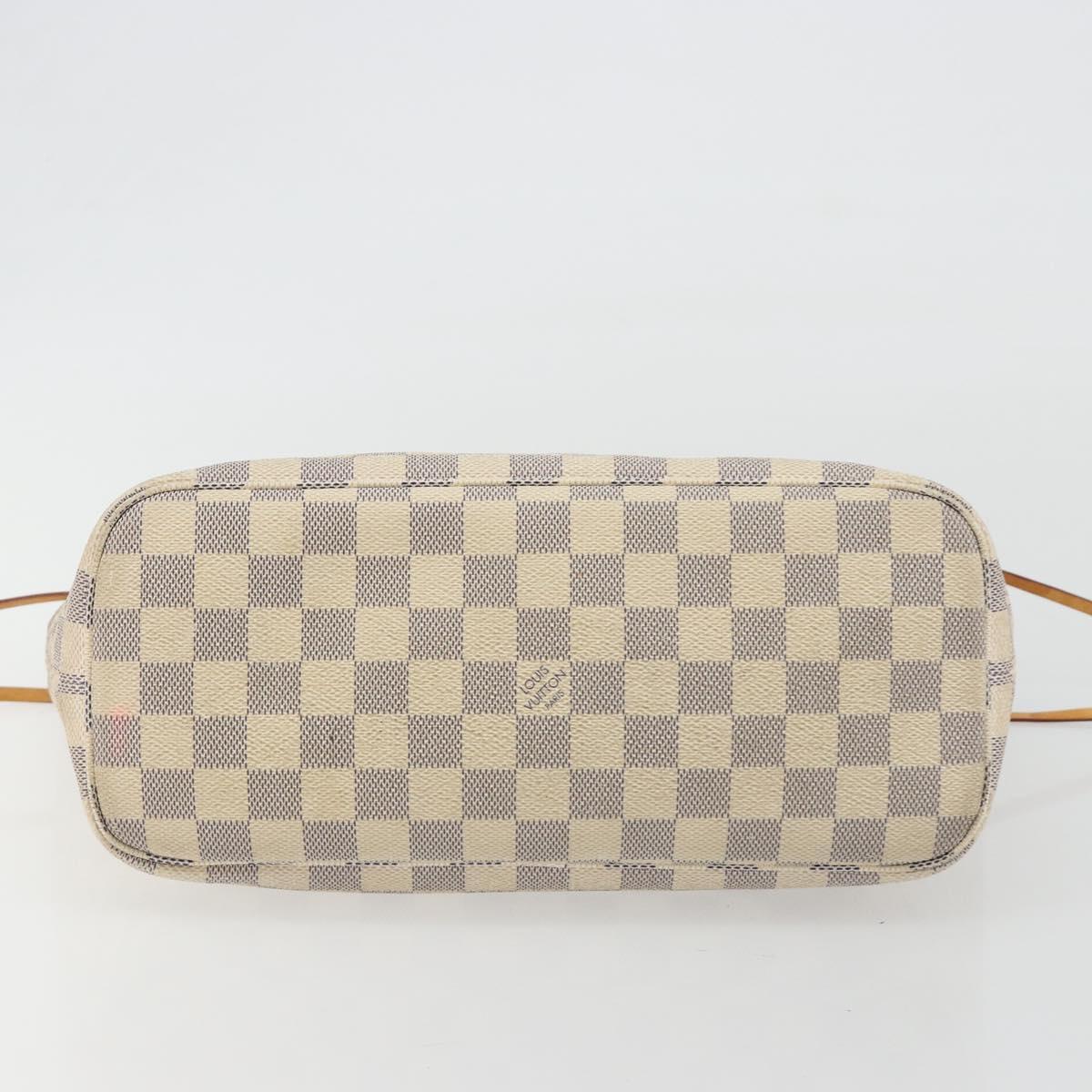 LOUIS VUITTON Damier Azur Neverfull PM Tote Bag N41362 LV Auth 190292