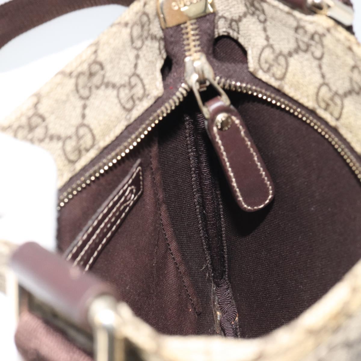 GUCCI GG Supreme Shoulder Bag PVC Beige Gold 201538 Auth 190295A