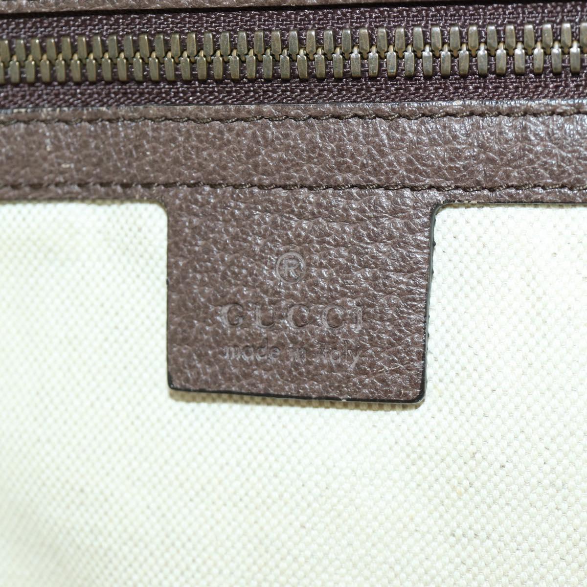 GUCCI GG Supreme Web Sherry Line Backpack PVC Beige Gold 473868 Auth 190298
