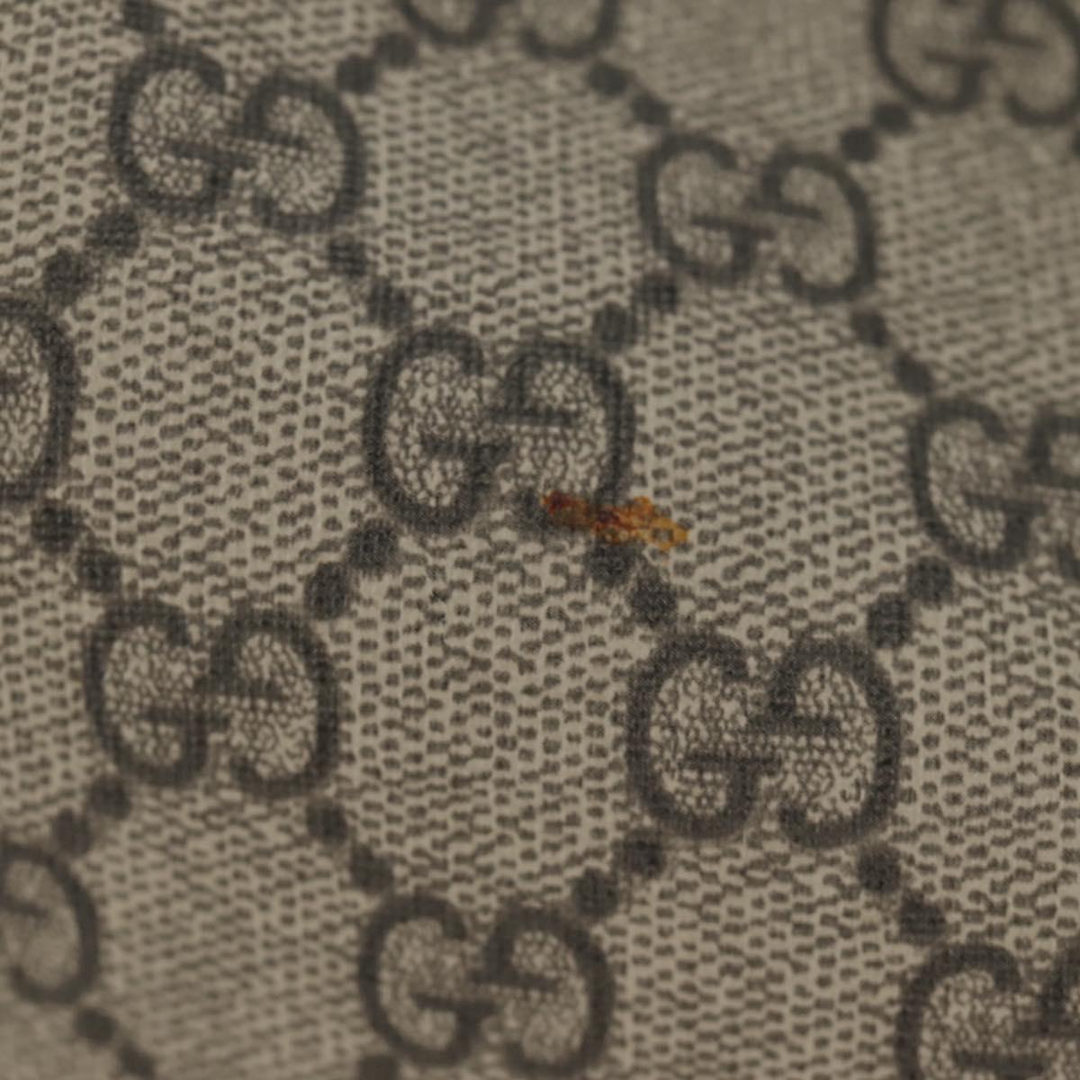 GUCCI GG Supreme Web Sherry Line Backpack PVC Beige Gold 473868 Auth 190298
