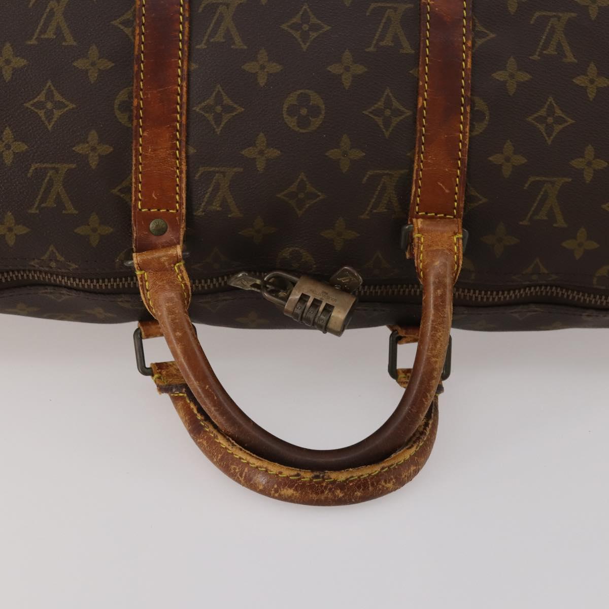 LOUIS VUITTON Monogram Keepall 50 Boston Bag M41426 LV Auth 190303