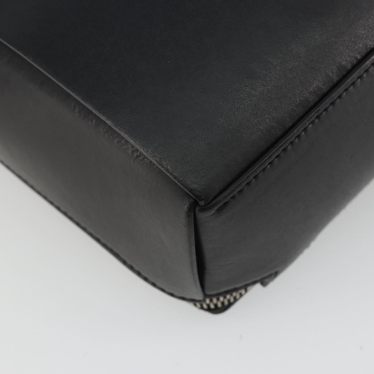 BOTTEGA VENETA Maxi INTRECCIATO Bag Leather 2way Black Silver Auth 190305
