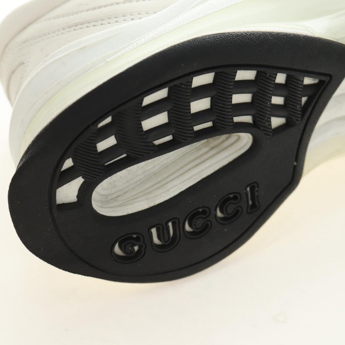 GUCCI Gucci Run Sneakers Leather White Auth 190306M