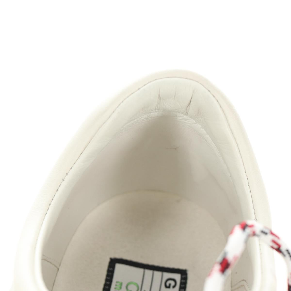 GUCCI Gucci Run Sneakers Leather White Auth 190306M