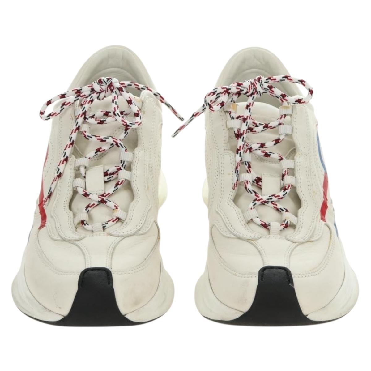 GUCCI Gucci Run Sneakers Leather White Auth 190306M