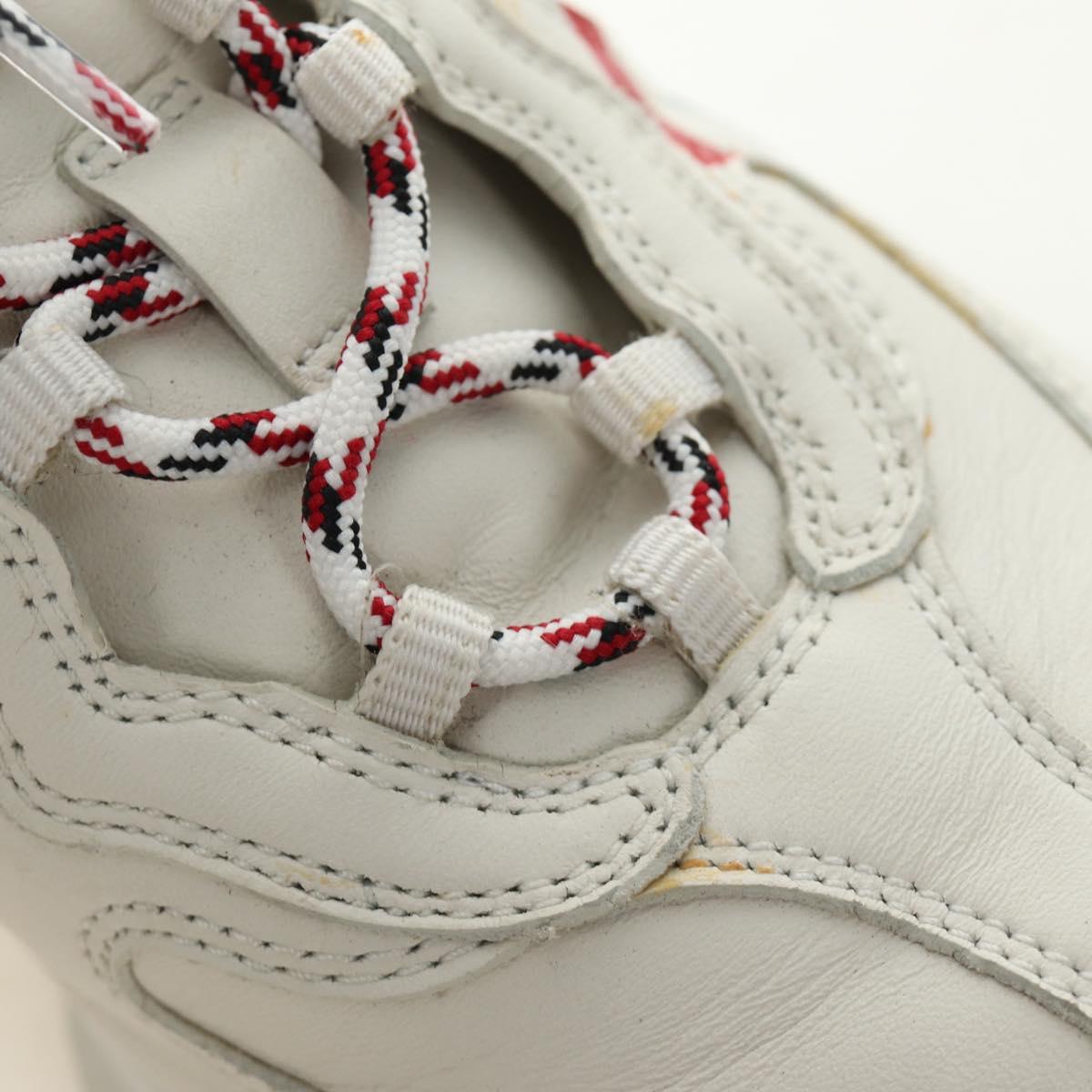 GUCCI Gucci Run Sneakers Leather White Auth 190306M