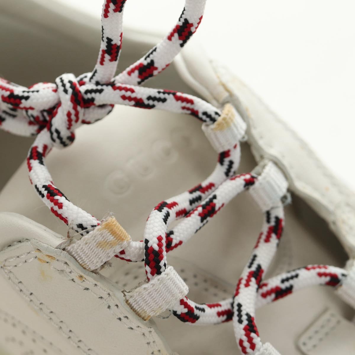 GUCCI Gucci Run Sneakers Leather White Auth 190306M