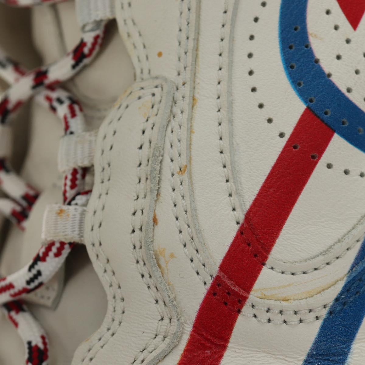 GUCCI Gucci Run Sneakers Leather White Auth 190306M