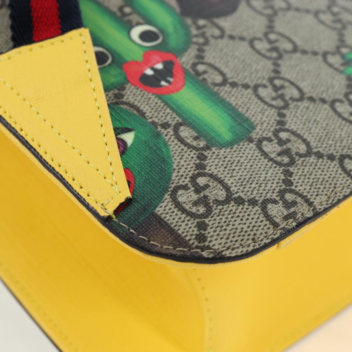GUCCI GG Supreme Children's Sherry Line Backpack PVC Beige 410791 Auth 190338SAM