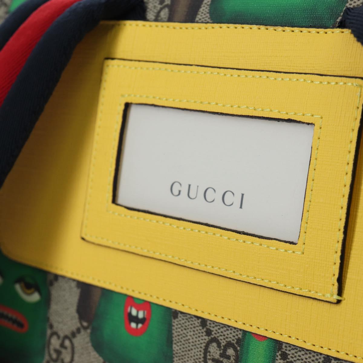 GUCCI GG Supreme Children's Sherry Line Backpack PVC Beige 410791 Auth 190338SAM