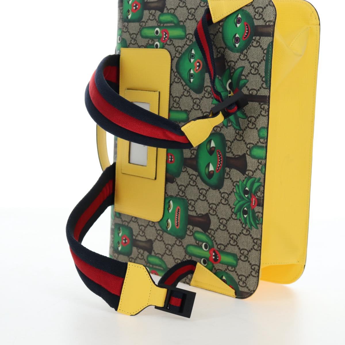 GUCCI GG Supreme Children's Sherry Line Backpack PVC Beige 410791 Auth 190338SAM