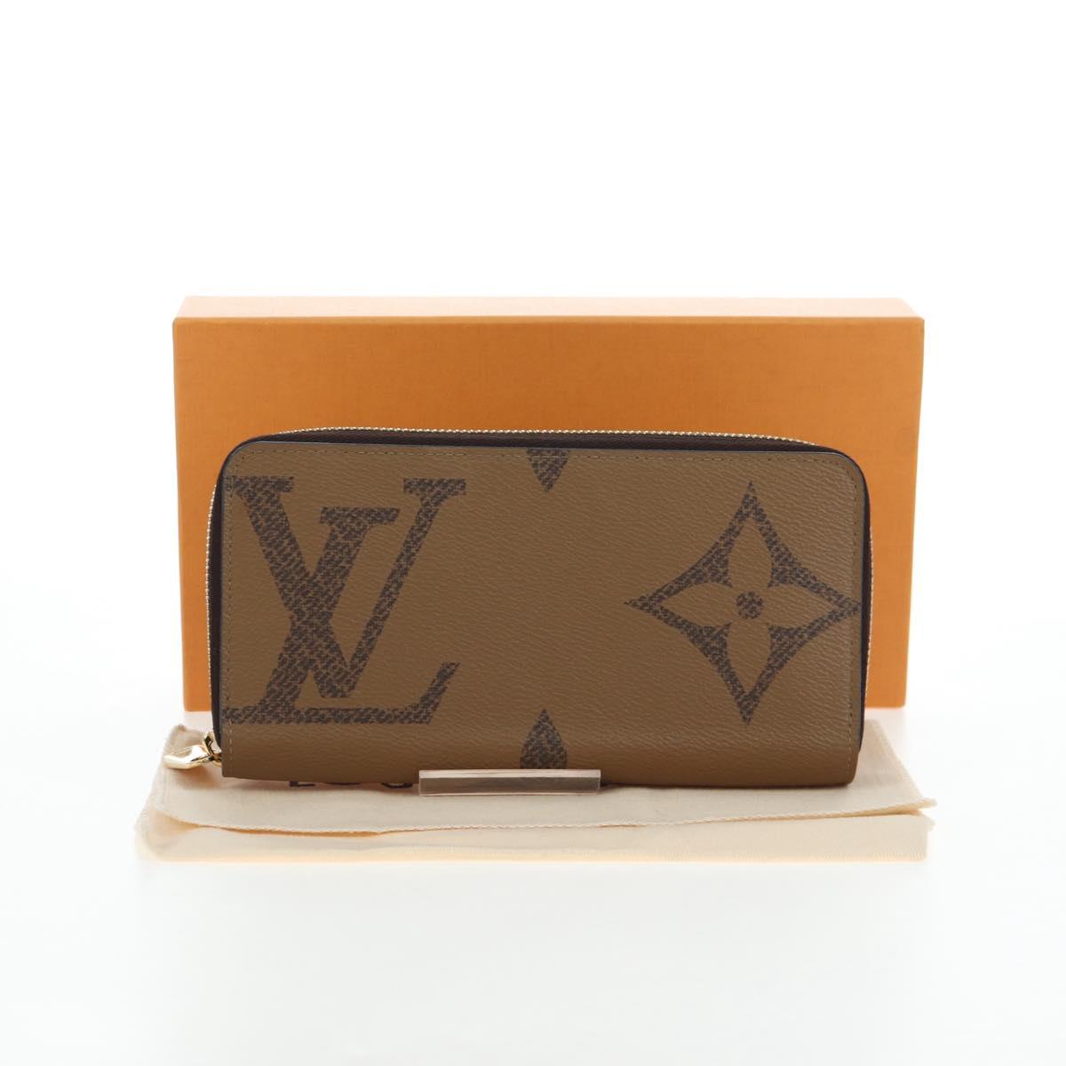LOUIS VUITTON Monogram Giant Reverse Zippy Long Wallet M69353 LV Auth 190341M