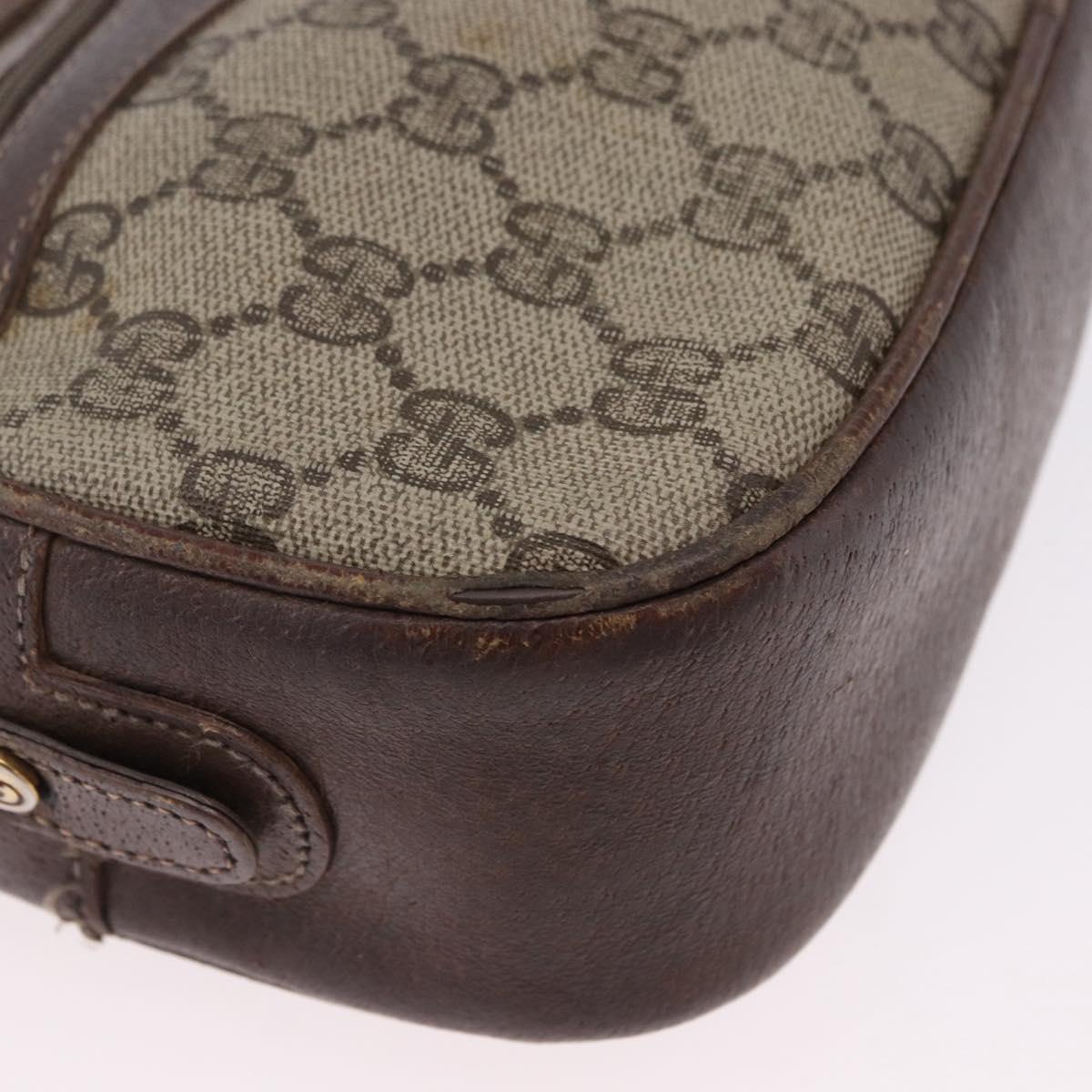 GUCCI GG Supreme Shoulder Bag PVC Beige Gold 001 067 1283 Auth 190345