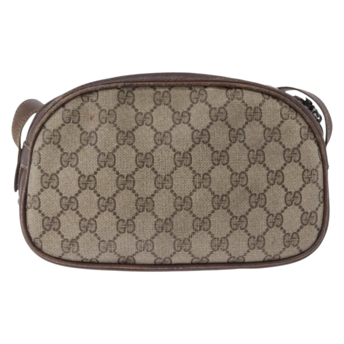 GUCCI GG Supreme Shoulder Bag PVC Beige Gold 001 067 1283 Auth 190345
