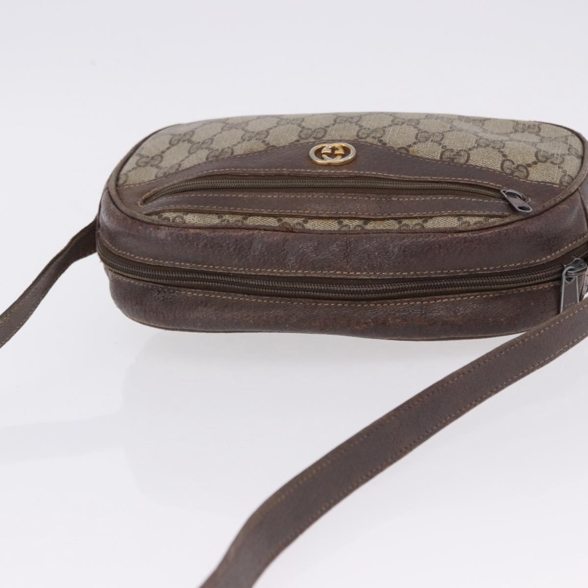 GUCCI GG Supreme Shoulder Bag PVC Beige Gold 001 067 1283 Auth 190345