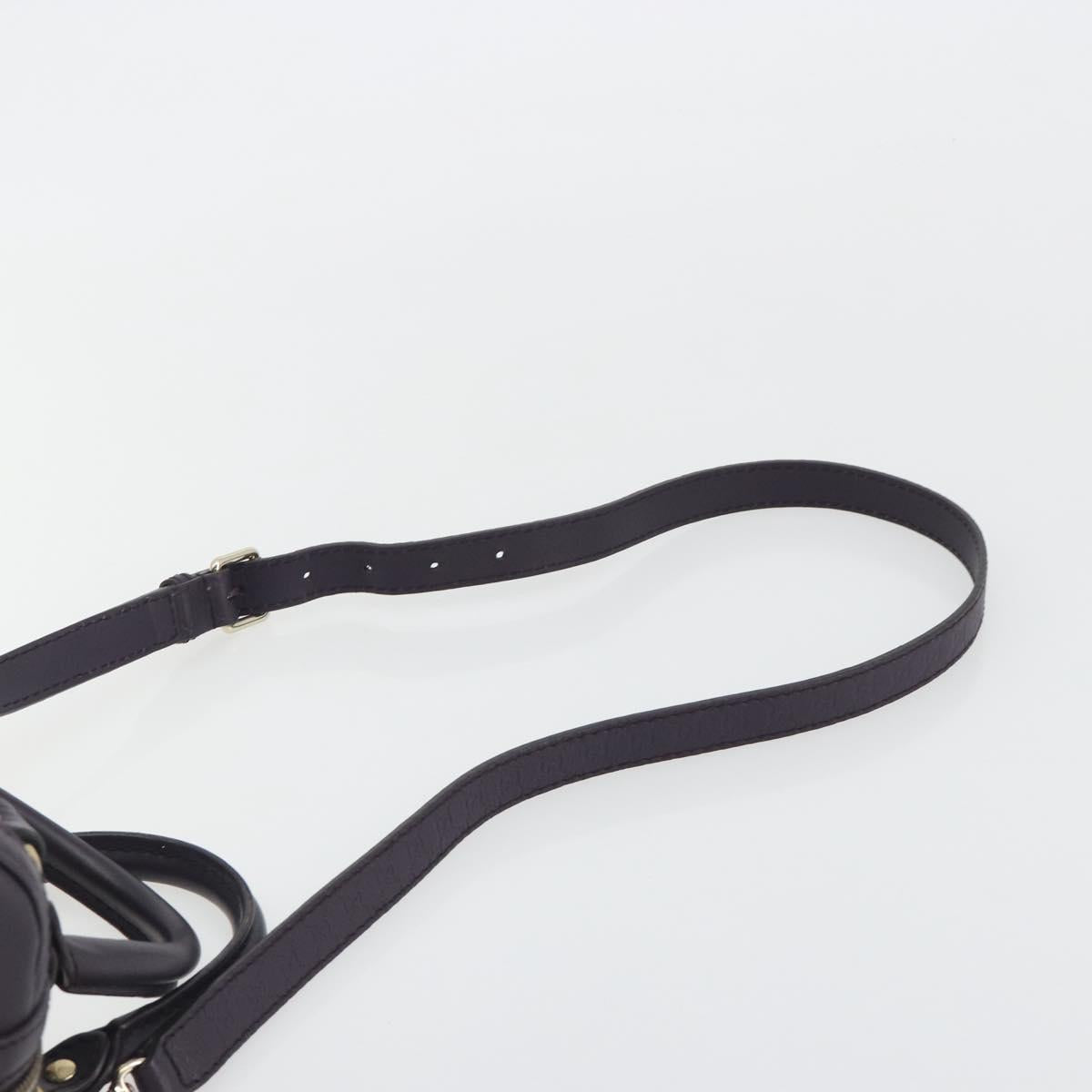GUCCI GG Canvas Guccissima Boston Bag Leather Purple Gold 269876 Auth 190349A