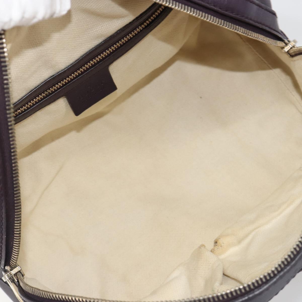 GUCCI GG Canvas Guccissima Boston Bag Leather Purple Gold 269876 Auth 190349A