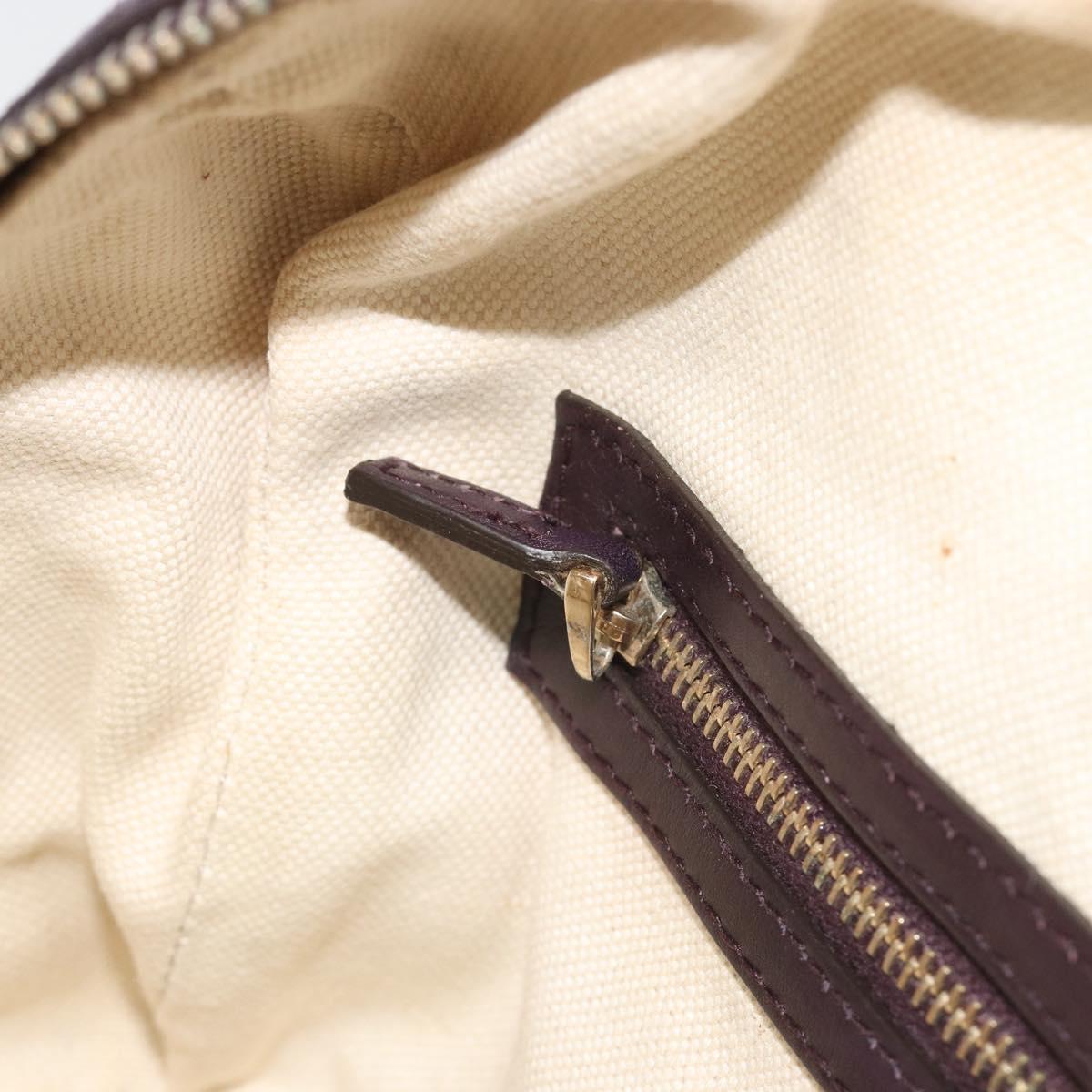 GUCCI GG Canvas Guccissima Boston Bag Leather Purple Gold 269876 Auth 190349A