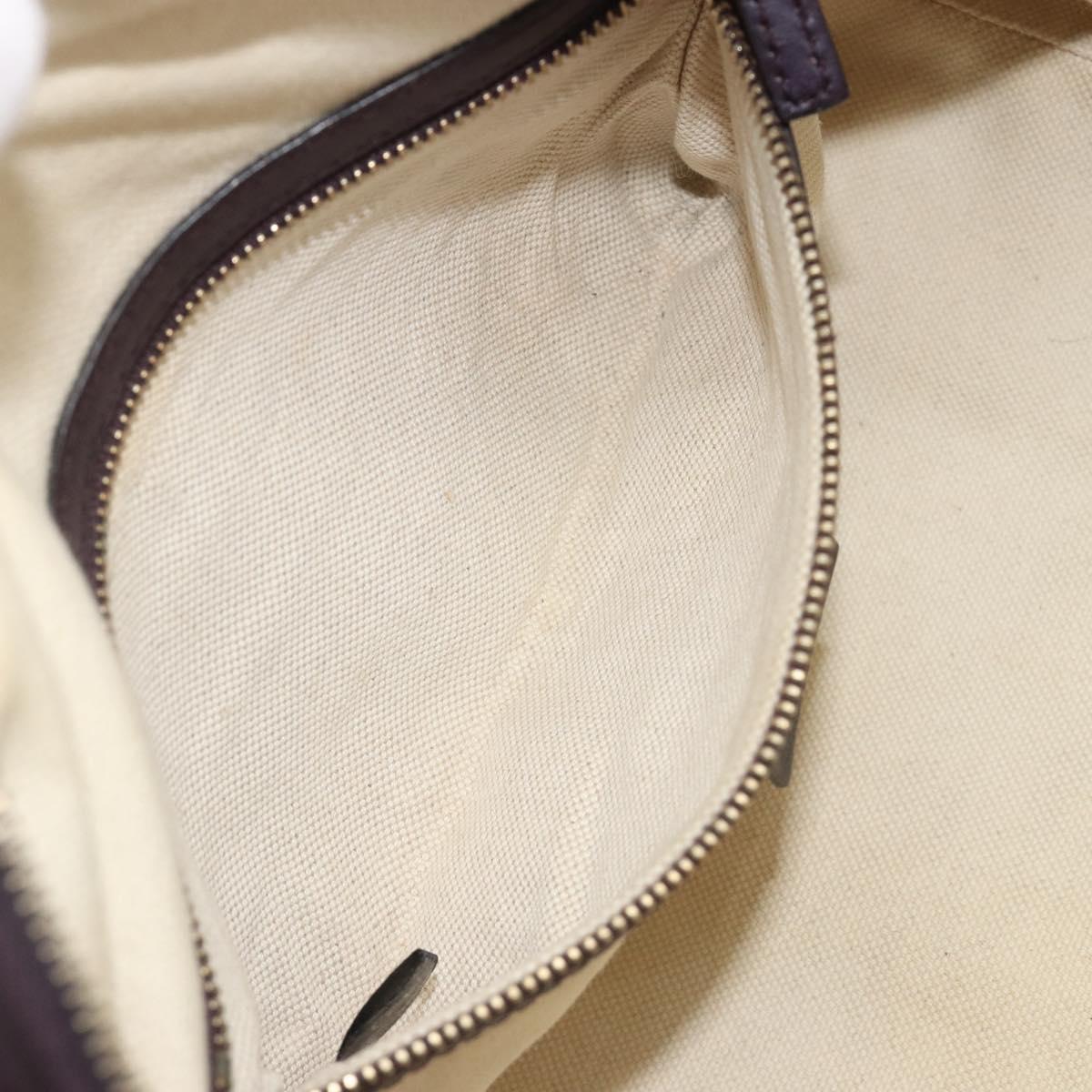 GUCCI GG Canvas Guccissima Boston Bag Leather Purple Gold 269876 Auth 190349A