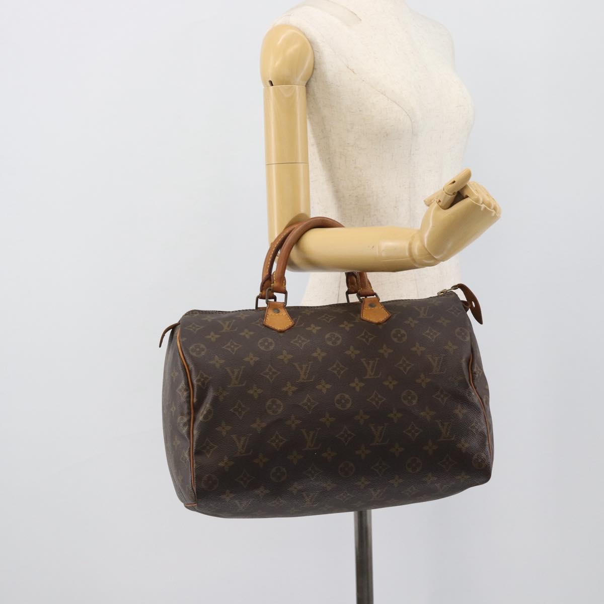 LOUIS VUITTON Monogram Speedy 35 Hand Bag M41524 LV Auth 190354