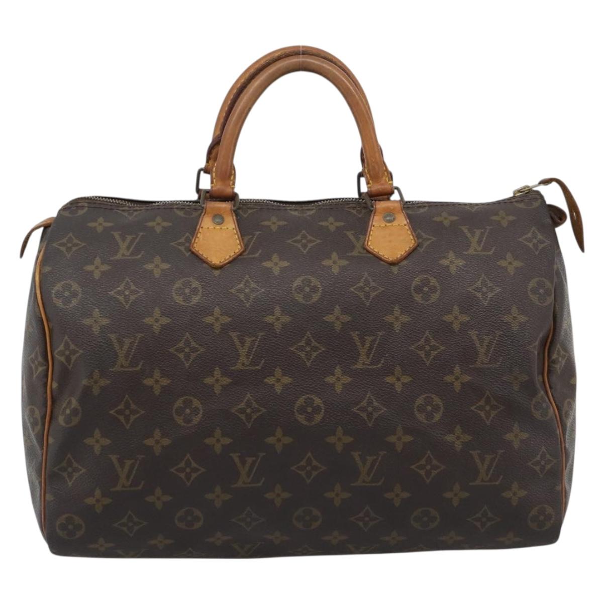 LOUIS VUITTON Monogram Speedy 35 Hand Bag M41524 LV Auth 190354