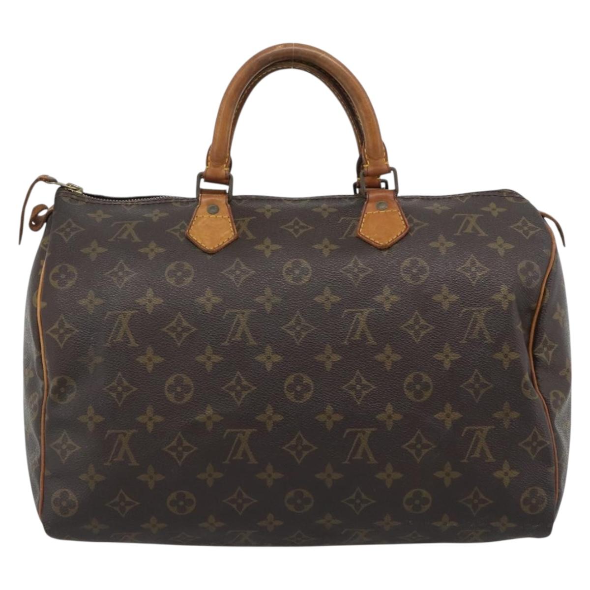 LOUIS VUITTON Monogram Speedy 35 Hand Bag M41524 LV Auth 190354