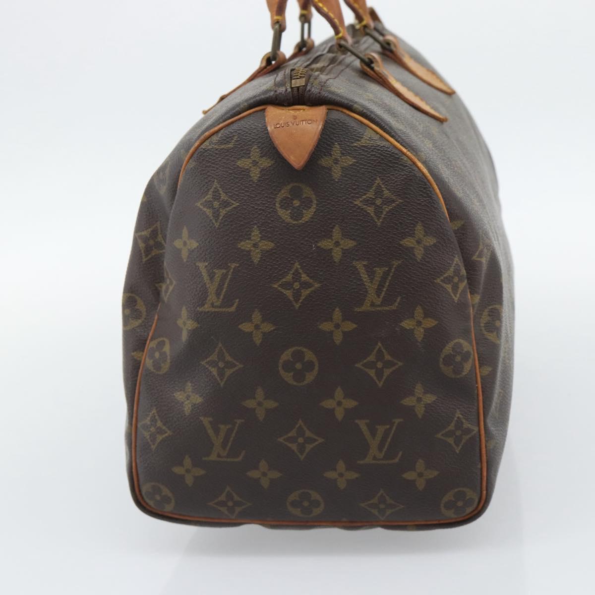 LOUIS VUITTON Monogram Speedy 35 Hand Bag M41524 LV Auth 190354