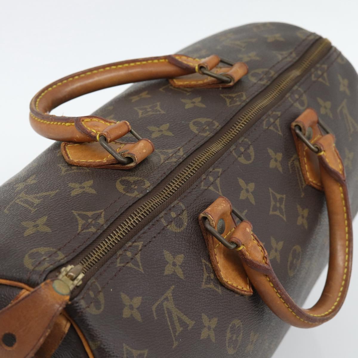 LOUIS VUITTON Monogram Speedy 35 Hand Bag M41524 LV Auth 190354
