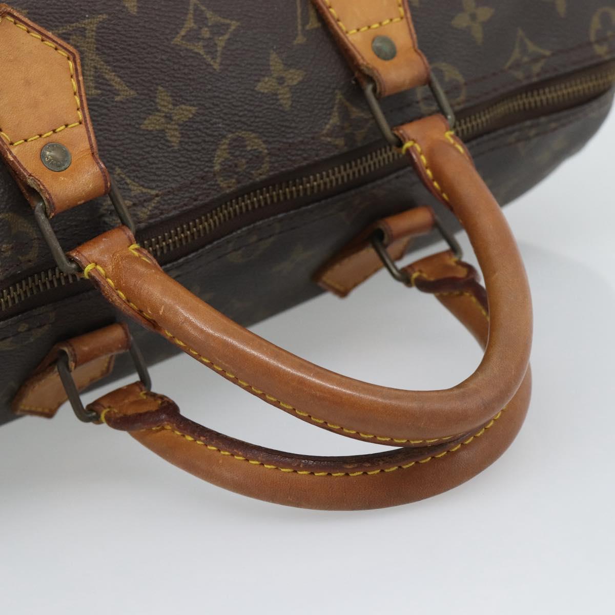 LOUIS VUITTON Monogram Speedy 35 Hand Bag M41524 LV Auth 190354