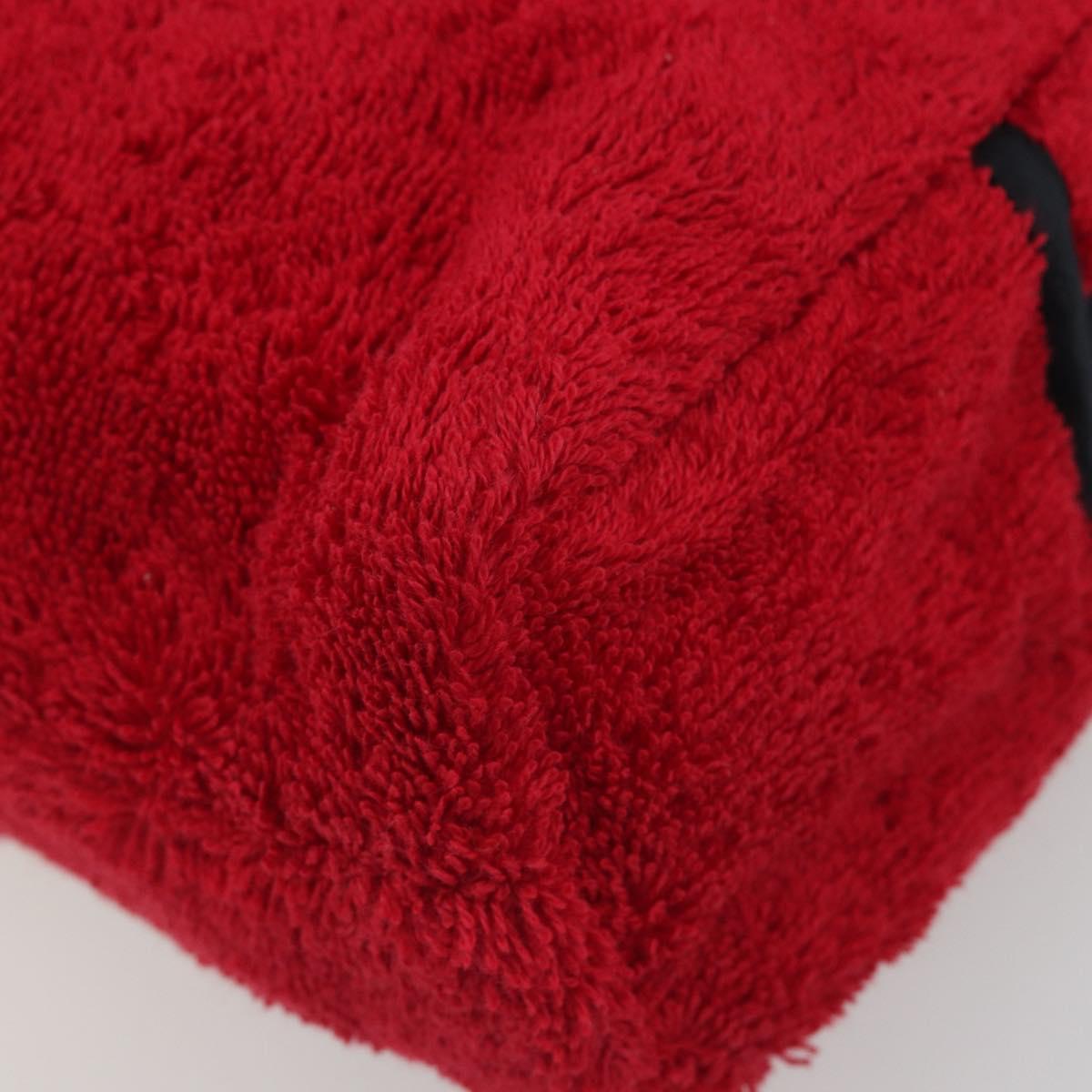 Christian Dior Hand Bag Pile Red Auth 190355A