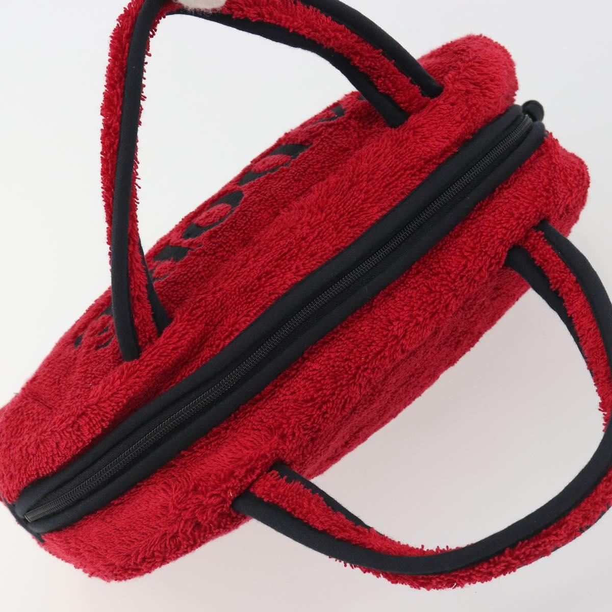 Christian Dior Hand Bag Pile Red Auth 190355A