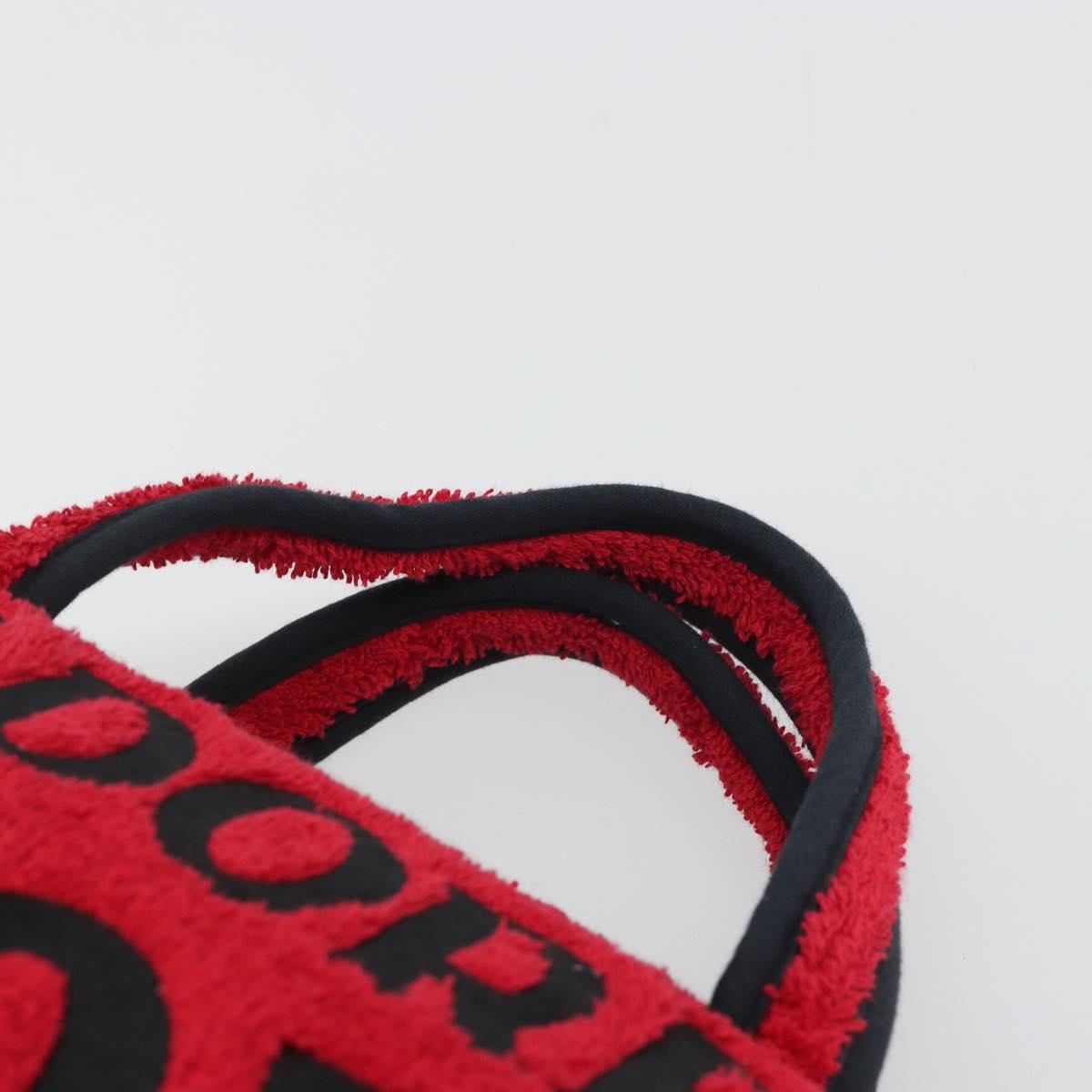 Christian Dior Hand Bag Pile Red Auth 190355A