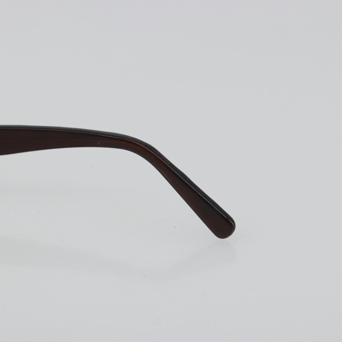 CHANEL COCO Mark Sunglasses plastic Brown CC Auth 190363