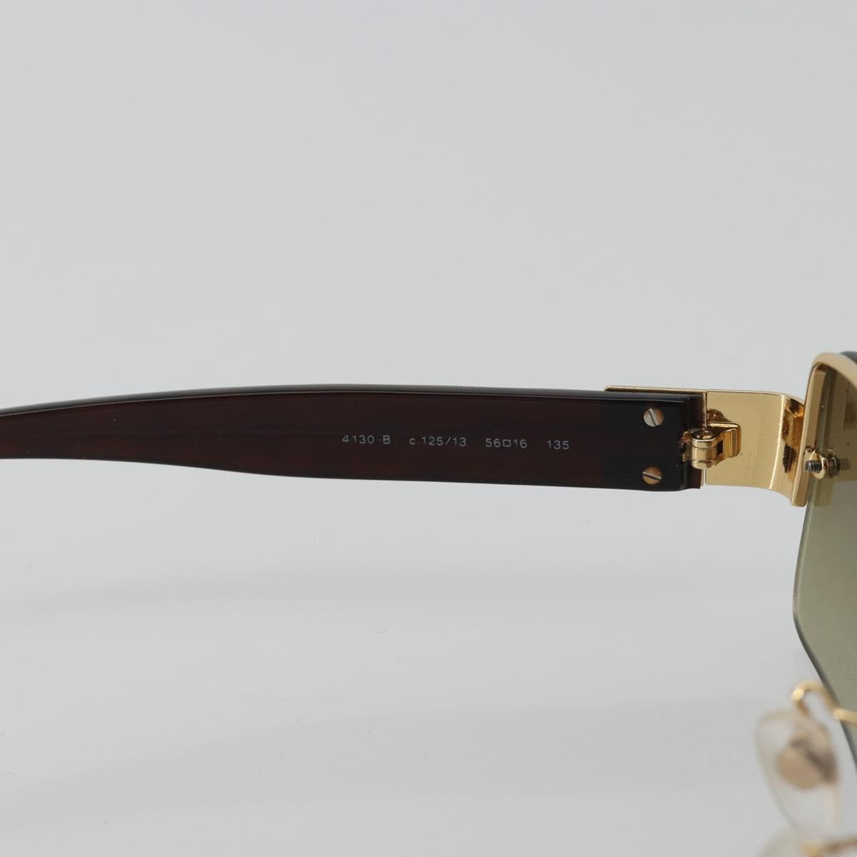 CHANEL COCO Mark Sunglasses plastic Brown CC Auth 190363