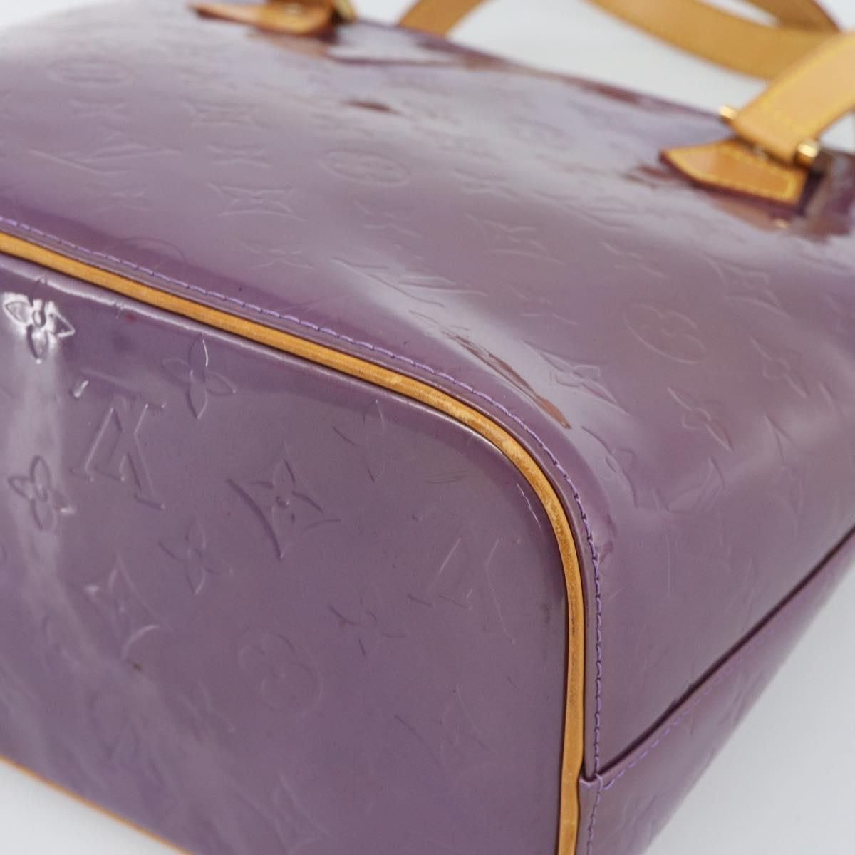 LOUIS VUITTON Monogram Vernis Houston Hand Bag Purple Viole M91093 Auth 190380A
