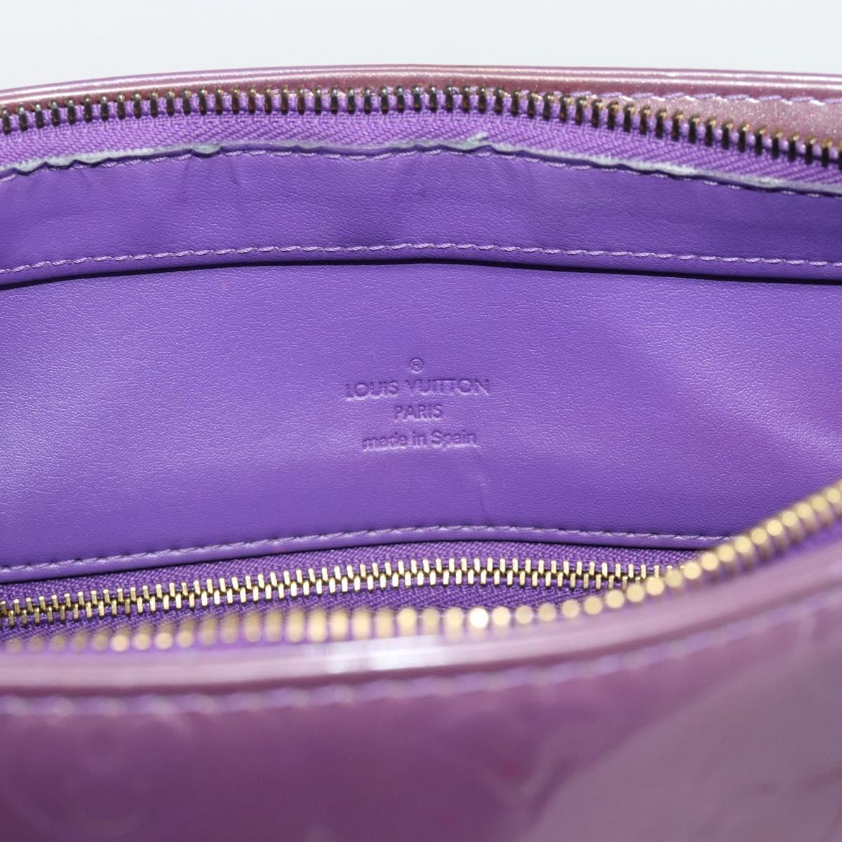 LOUIS VUITTON Monogram Vernis Houston Hand Bag Purple Viole M91093 Auth 190380A